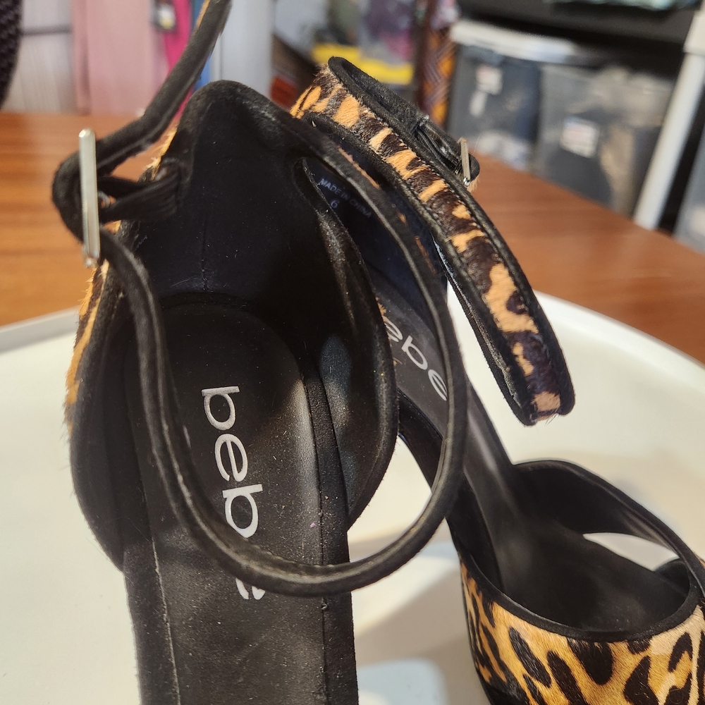 bebe Animal Print Platform Heels - Picture 5 of 13